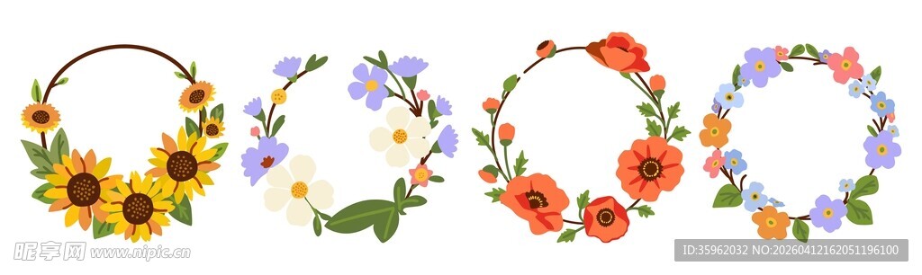 花卉花环素材