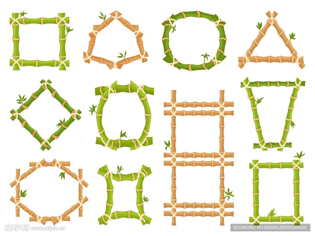 竹制边框素材