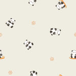 可爱熊猫图案背景