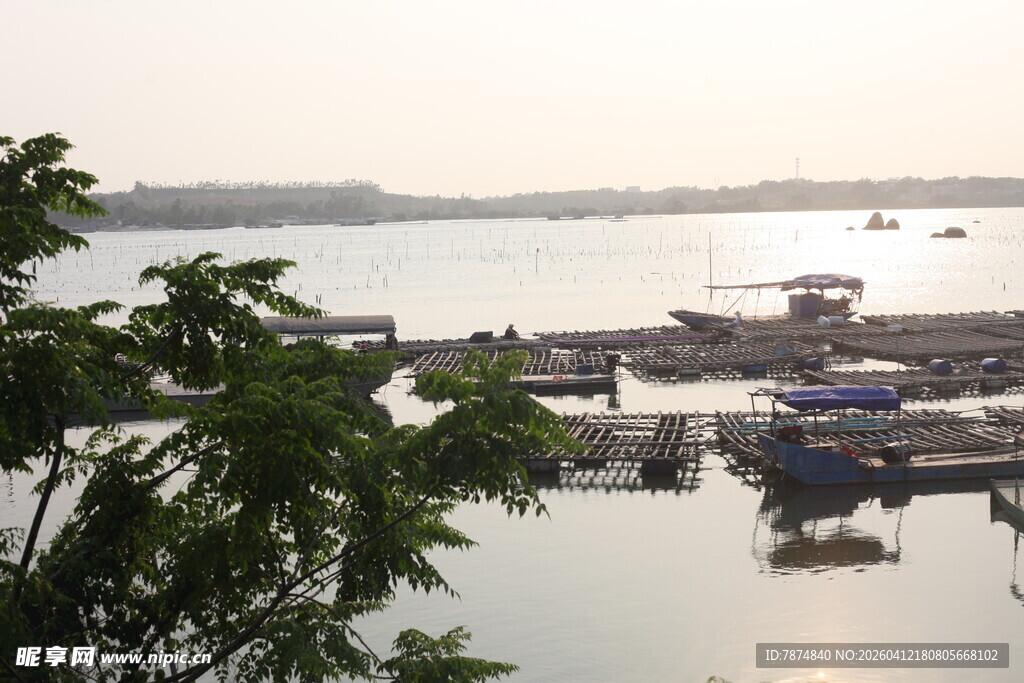 湛江湖畔码头景致