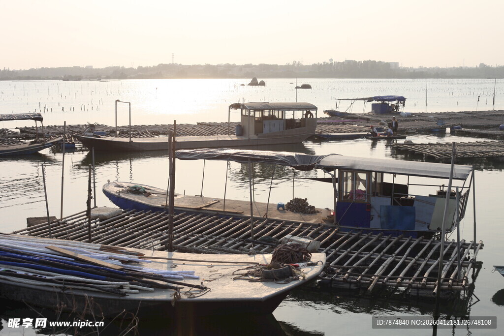 湛江海港码头停泊的船只