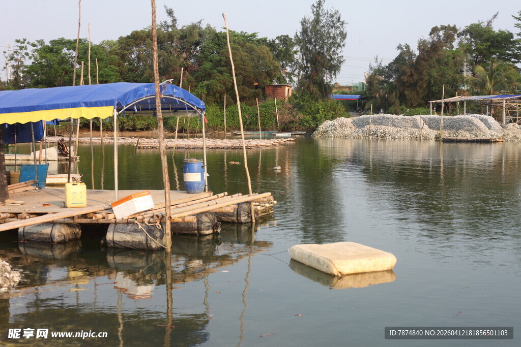 湛江湖畔码头风光