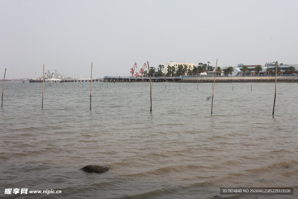 湛江海边水域养殖场景