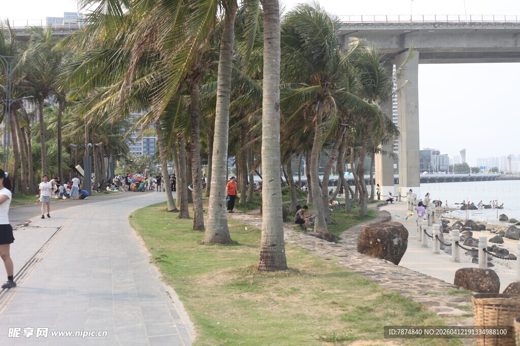 湛江海滨步道骑行风景