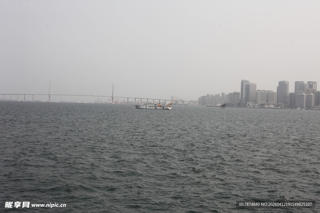 湛江海滨城市海景远眺