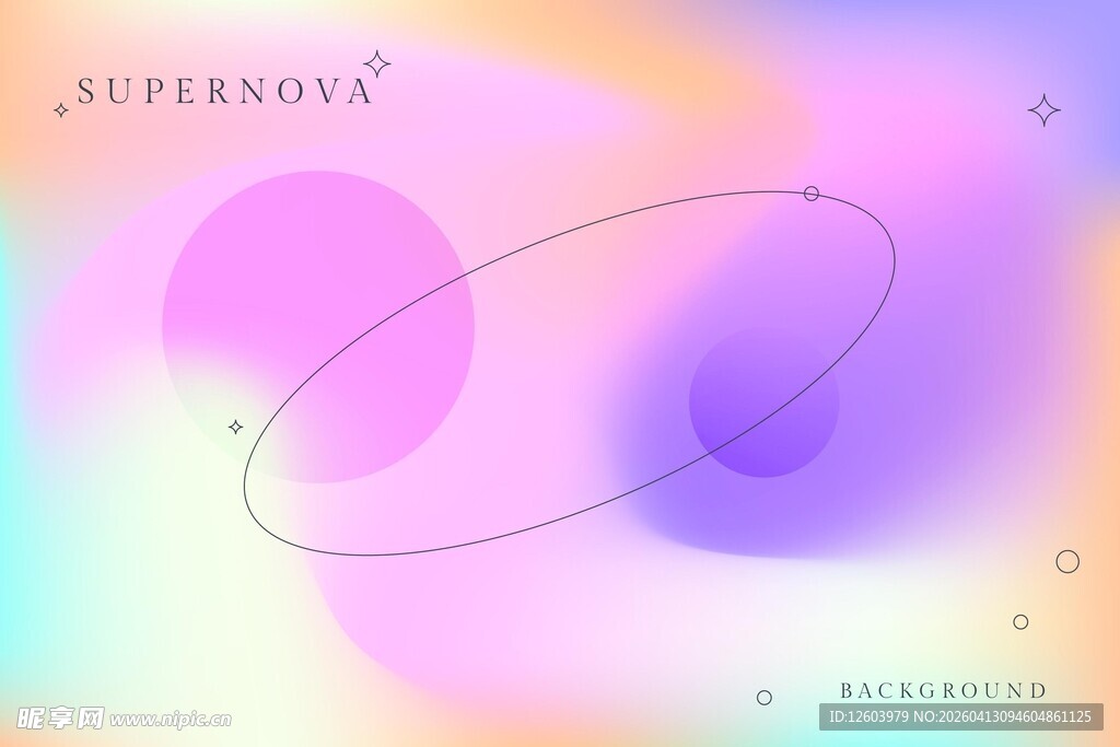 梦幻渐变几何抽象背景图