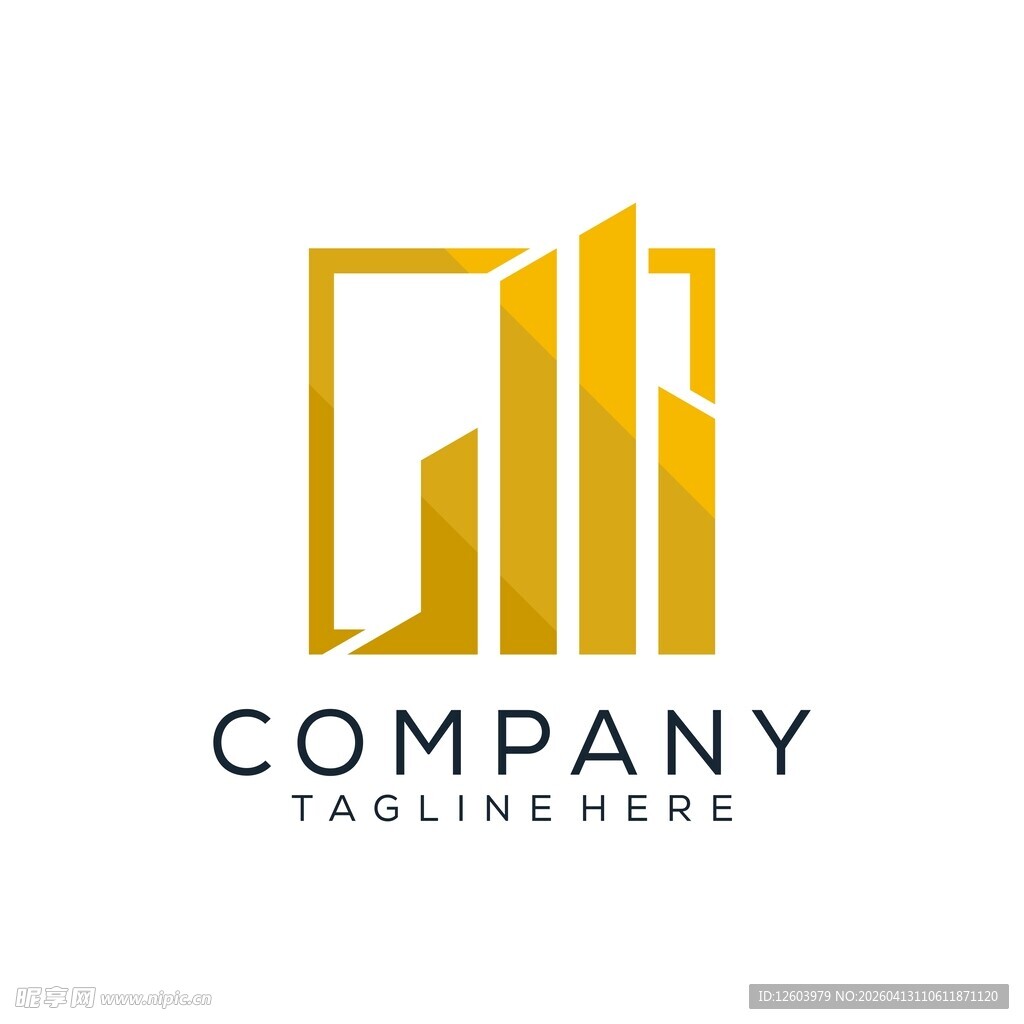 金色建筑公司标志设计