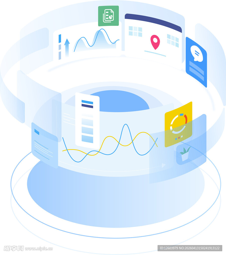 科技感数据信息展示场景