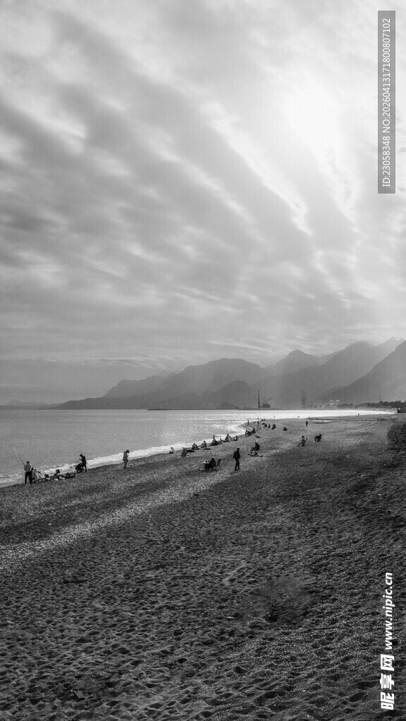 黑白海岸风光美景