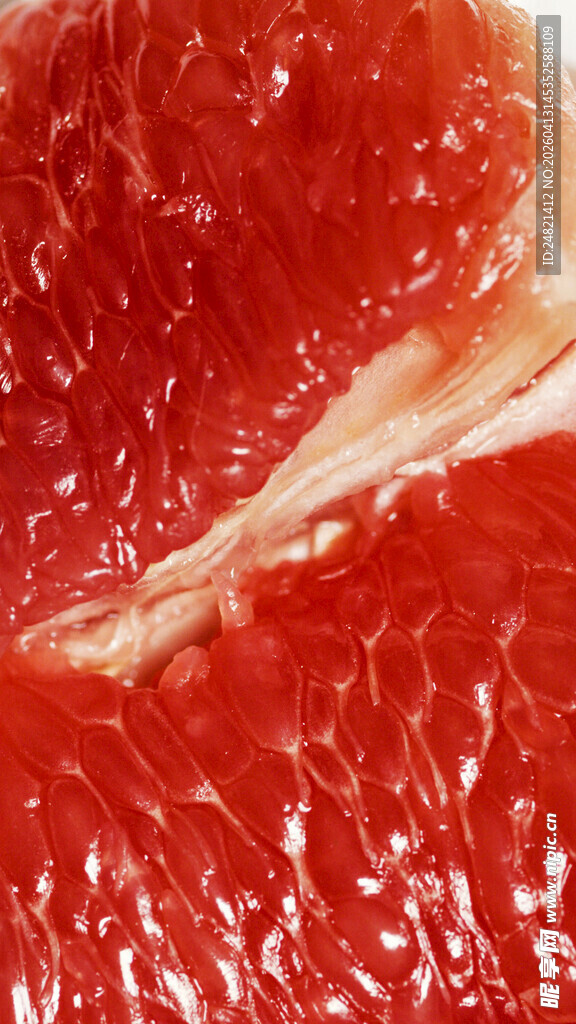 红西柚果肉特写