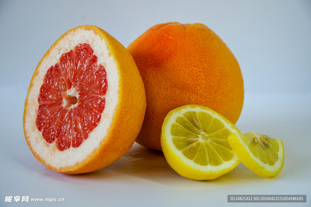 新鲜柑橘类水果组合