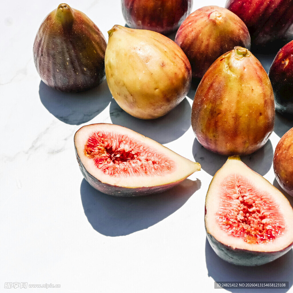 新鲜无花果静物展示