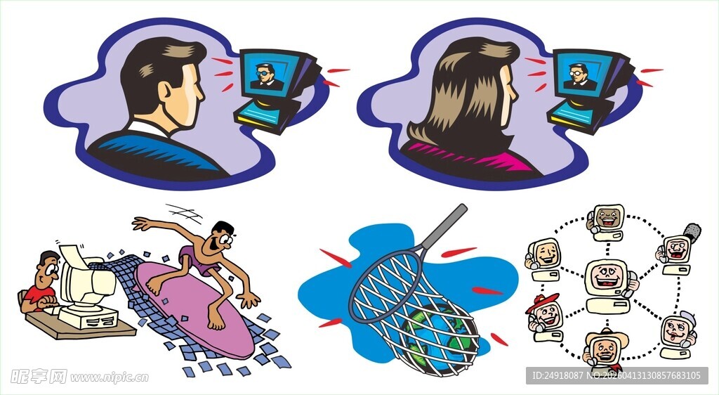 创意插画中的多元趣味场景