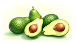 新鲜牛油果的组合