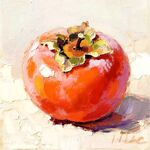 油画中的鲜红柿子