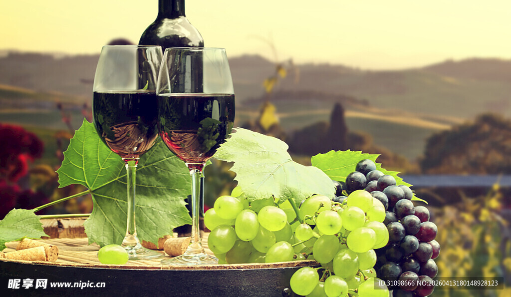 葡萄美酒与田园风光