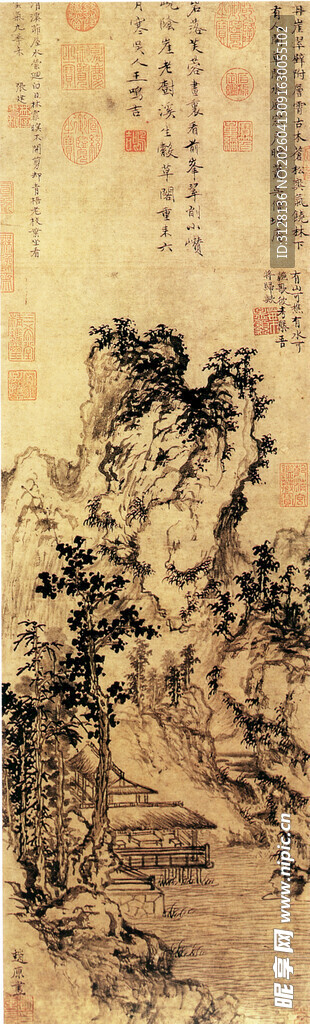 水墨山水国画图景