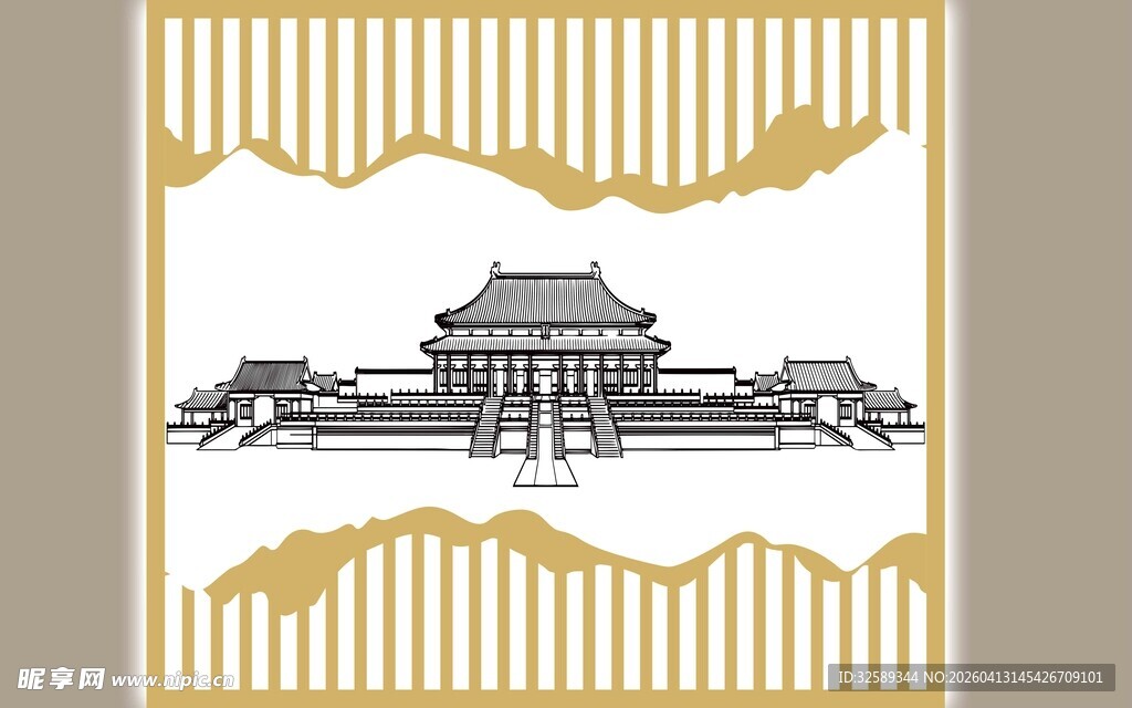 中式古建筑图案设计元素