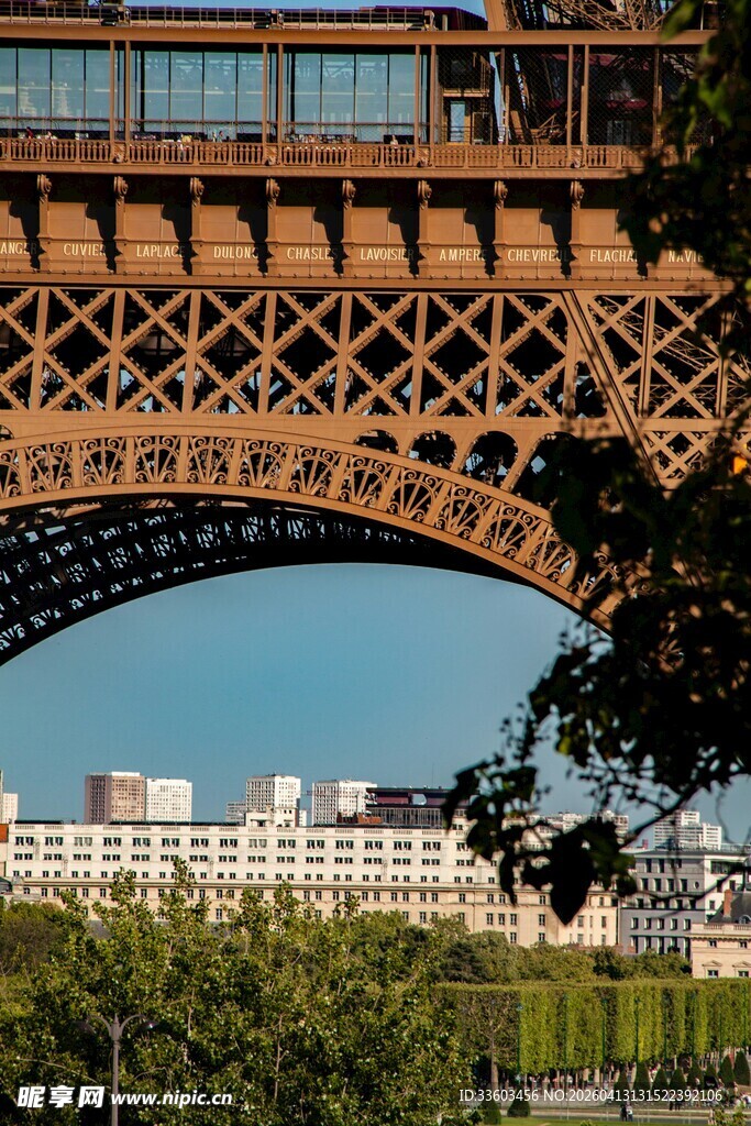 埃菲尔铁塔下的城市景致