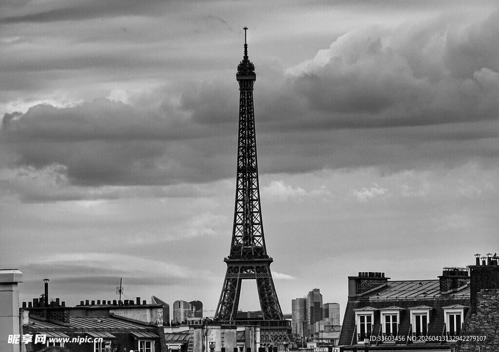 埃菲尔铁塔下的城市景观