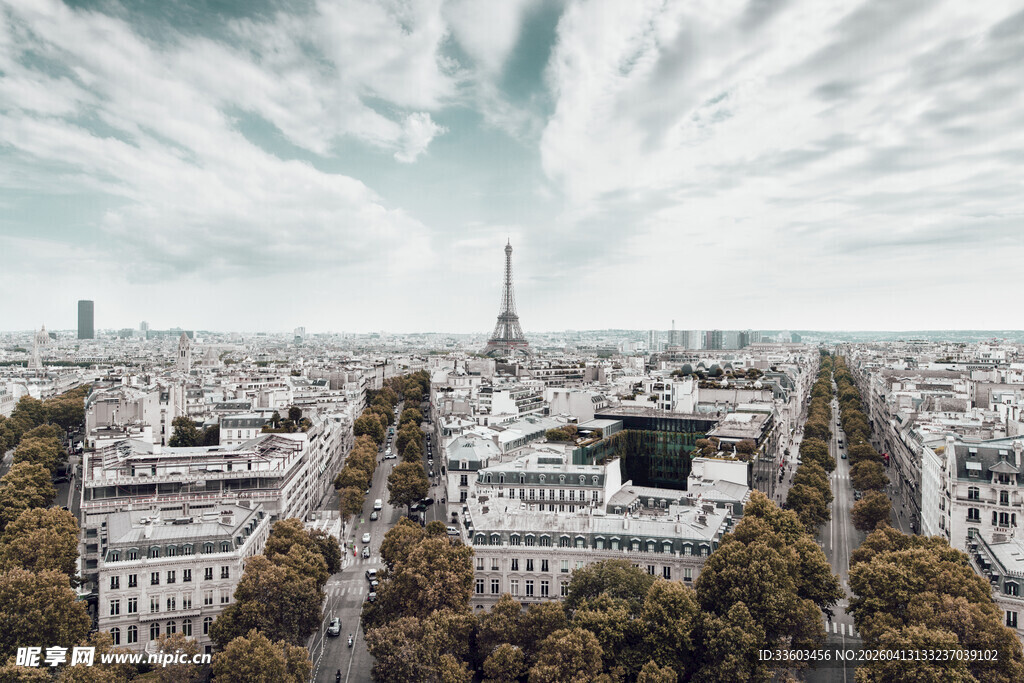巴黎城市景观俯瞰