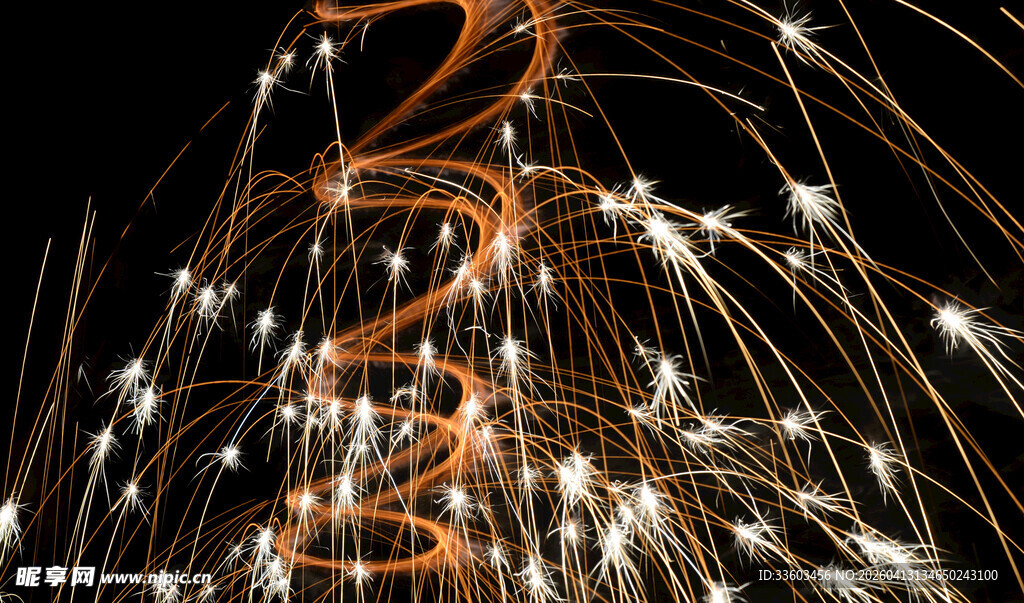 绚丽烟花绽放夜空