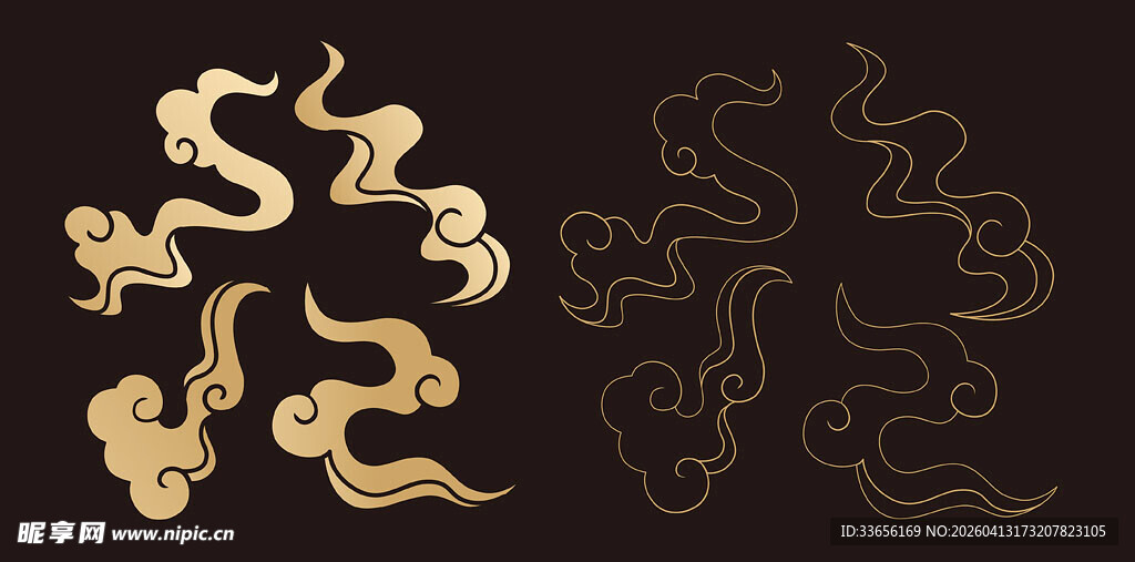 中式古典云纹图案设计