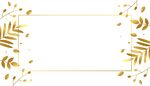 金色植物边框