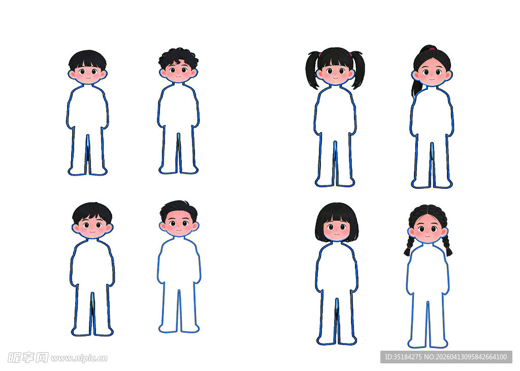 卡通人物男女形象集合