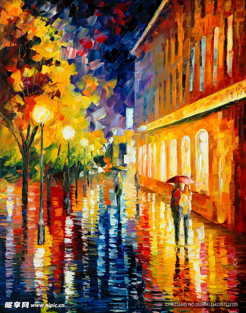 雨夜街景
