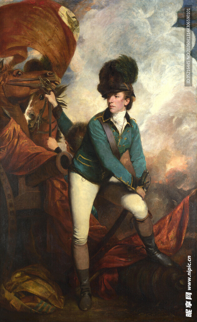 复古装扮男孩与海盗场景