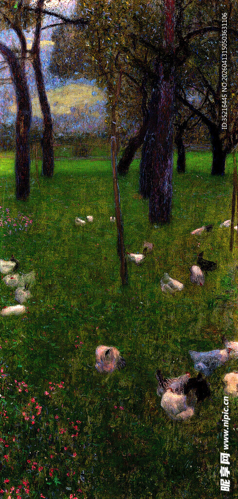 林间草地休憩的动物群