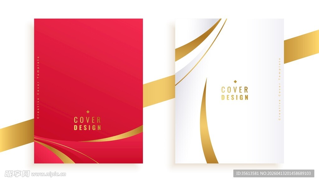 红白封面模板