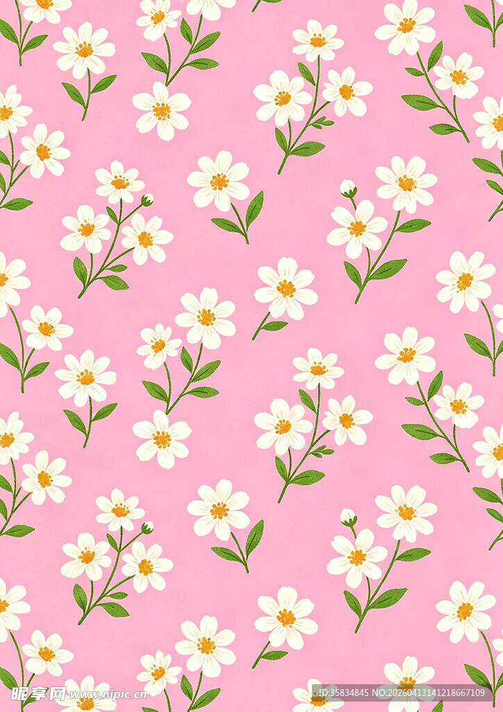 粉色 花卉 图案