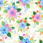 水彩花卉图案背景