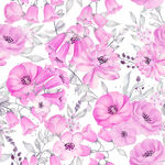 粉色花卉无缝图案背景
