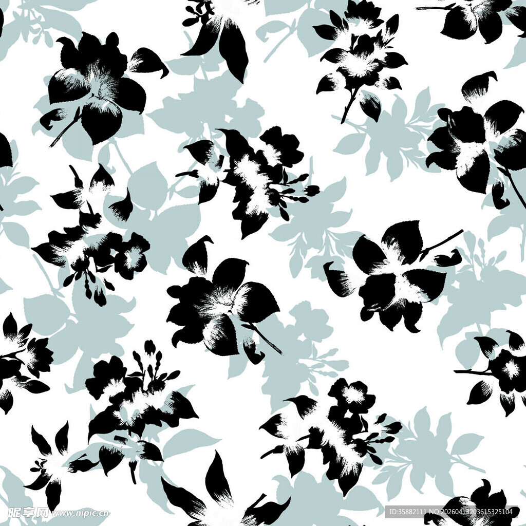 清新花卉图案背景