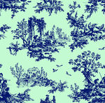 蓝绿中式风景图案纹理