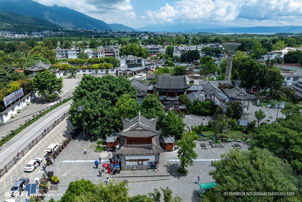 亚洲中国云南大理喜洲古镇风光