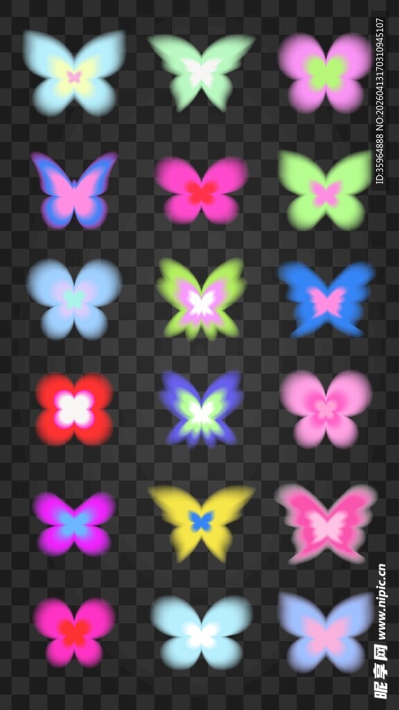 彩色蝴蝶素材