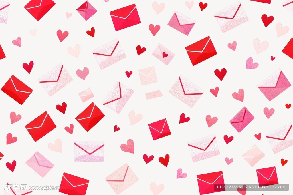 爱心信封背景