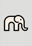 简约大象标志图形