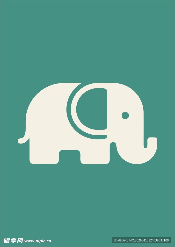 简约大象图标