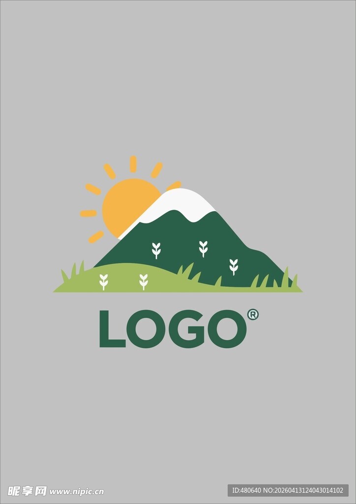 山景太阳标志设计