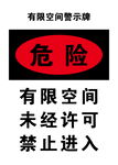 有限空间危险禁止进入