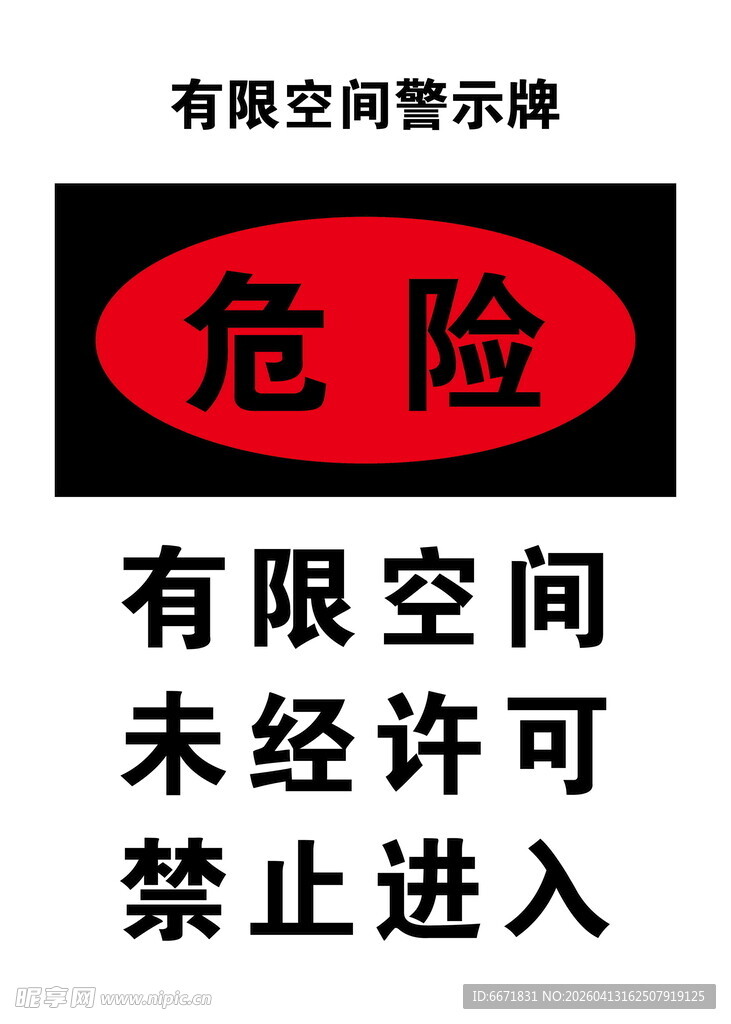 有限空间危险禁止进入