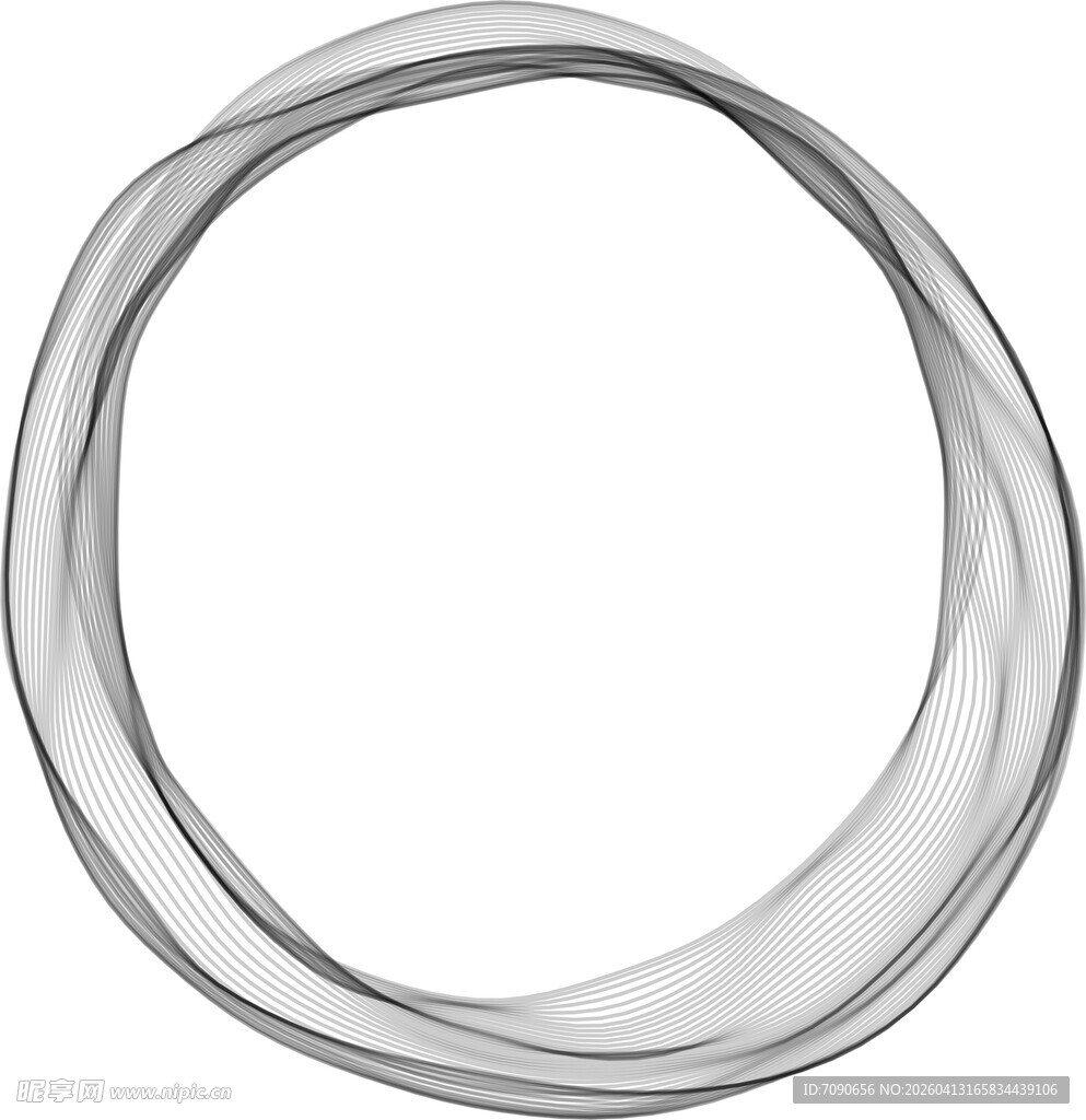 黑色简约环形装饰物件