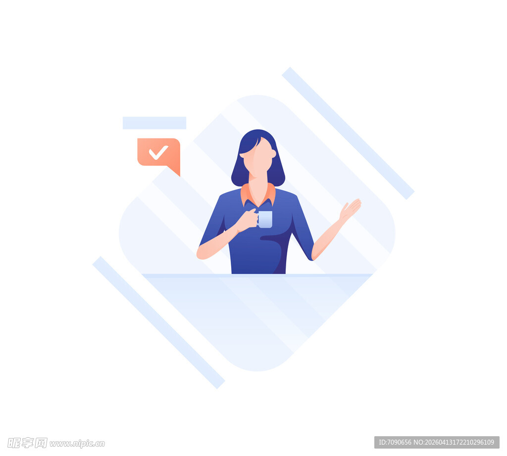 女性演讲者分享交流场景