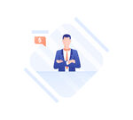 商务人士交流思考场景