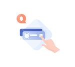 手指点击信用卡图标